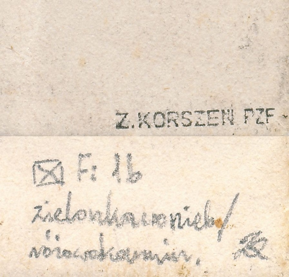 63 - Parczew (132) 1b gwarancja z opisem Zbigniew Korszeń PZF z obwoluty kompletnego listu do Warszawy, pkt.6B