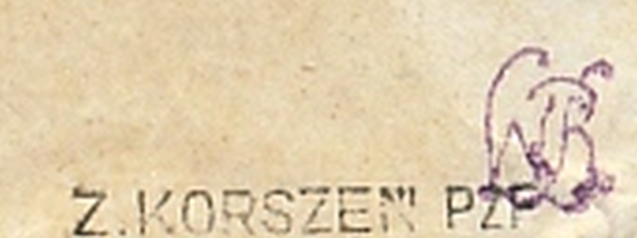 39 - Szczuczyn (176) 1ba gwarancja Zbigniew Korszeń PZF i sygnatura Włodzimierz Rachmanow z koperty listu do Warszawy, pkt.7B