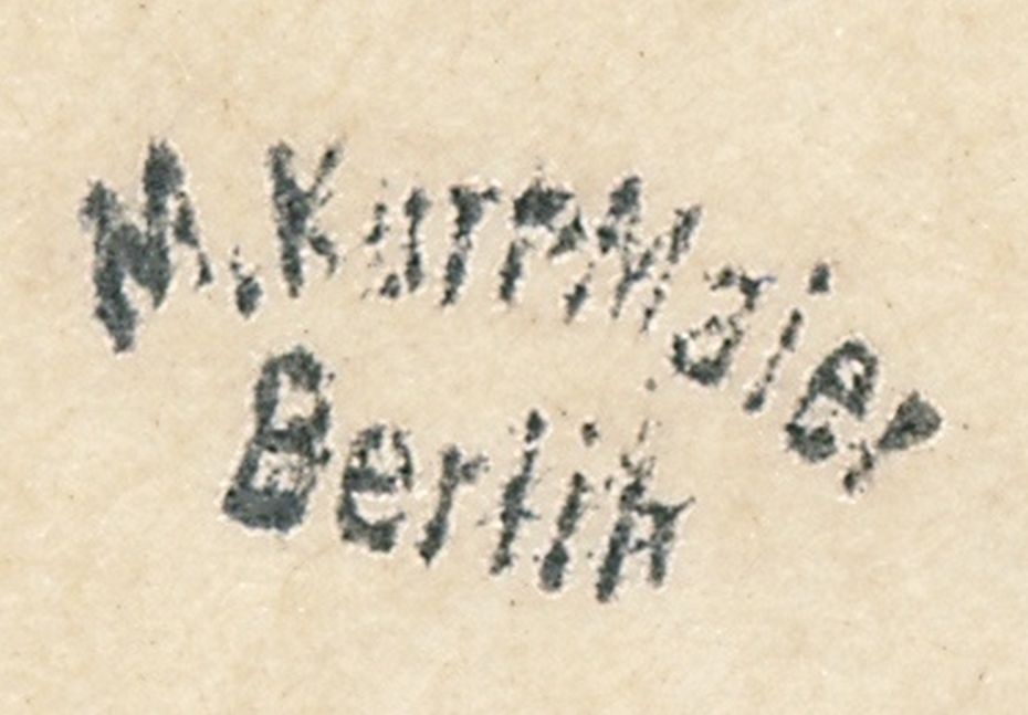 109 - Staszów (309) 1ad sygnatura M.Kurt Maier z Berlina z koperty listu do Warszawy, pkt.7B