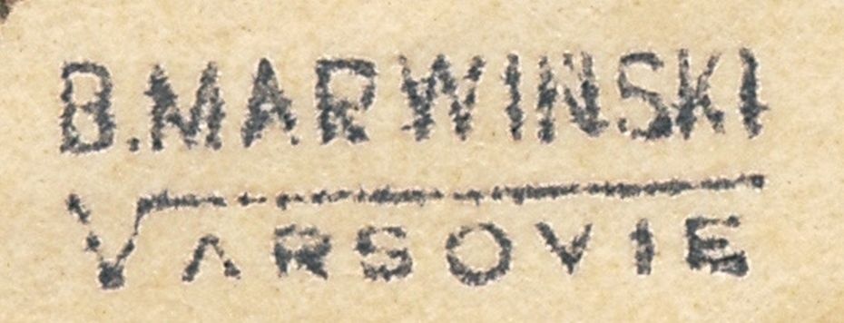 152 - Orońsk (280) 1a sygnatura Bernard Marwiński z koperty listu wysłanego przez Klimontów do Jurkowic, korespondencja prywatna, pkt.9B.jpg
